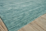 Exquisite Rugs Roche Hand Loomed New Zealand Wool in 2734 Soft Teal 16' x 21.83' Area Rug