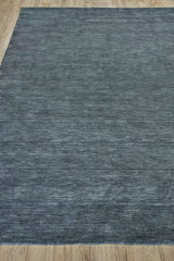 Exquisite Rugs Roche Hand Loomed New Zealand Wool in 2735 Dark Blue 6' x 9' Area Rug