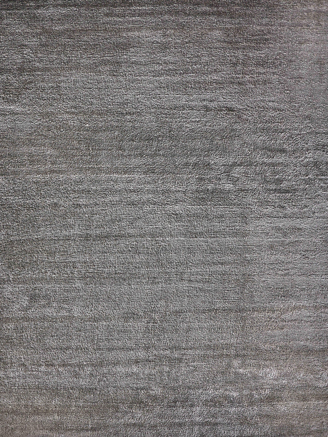 Exquisite Rugs Calla Hand Loomed Bamboo Silk in 2873 Dark Silver 6' x 9' Area Rug