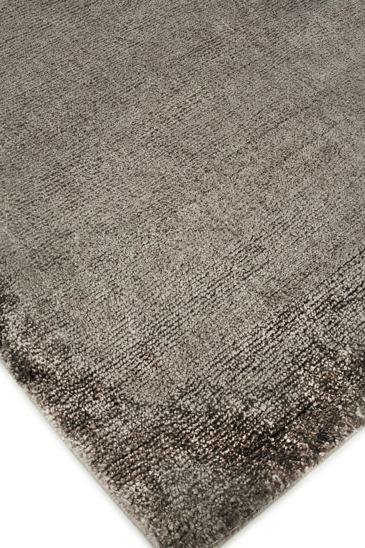 Exquisite Rugs Calla Hand Loomed Bamboo Silk in 2874 Dark Brown 6' x 9' Area Rug