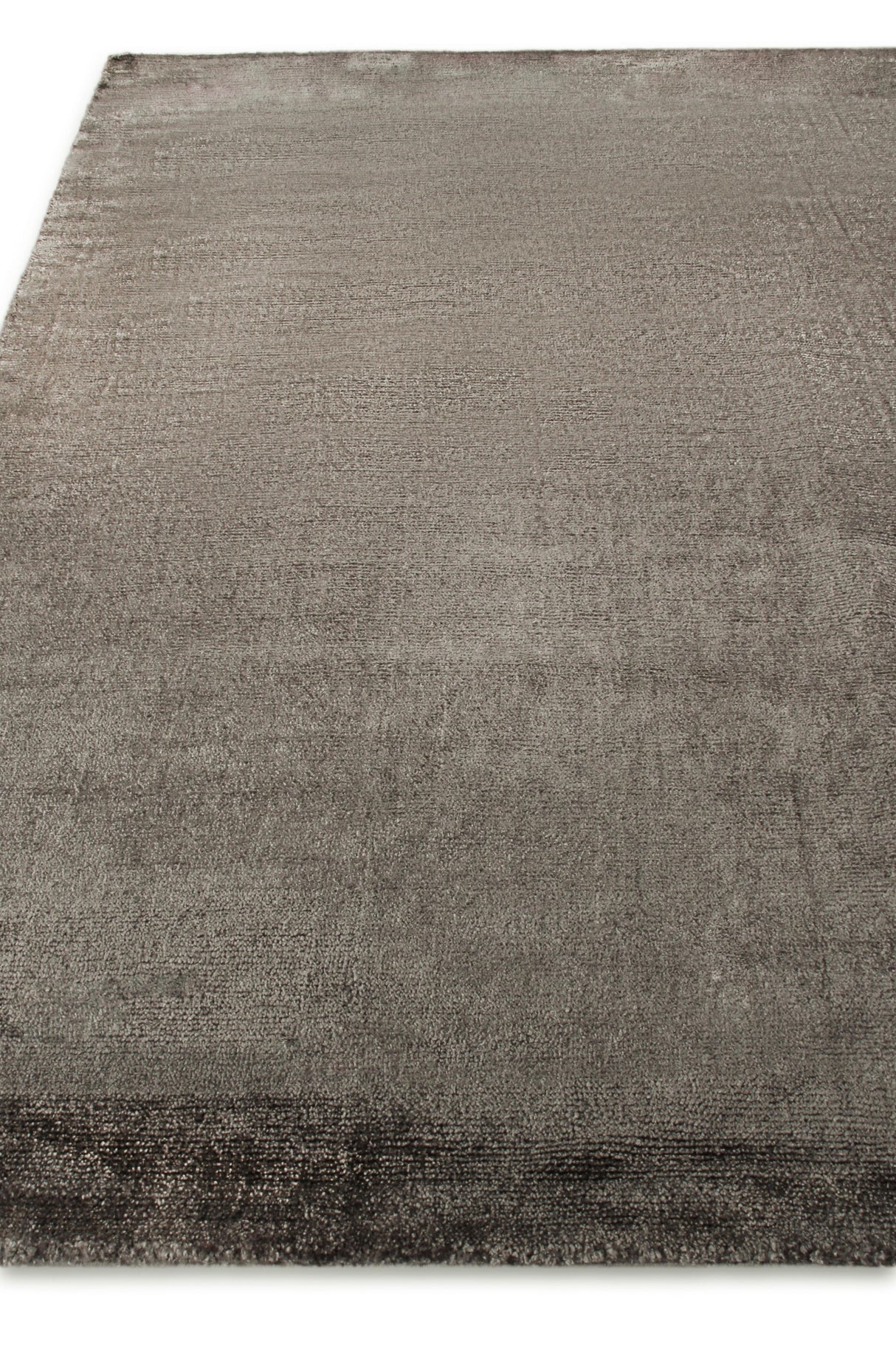 Exquisite Rugs Calla Hand Loomed Bamboo Silk in 2874 Dark Brown 6' x 9' Area Rug