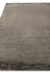 Exquisite Rugs Calla Hand Loomed Bamboo Silk in 2874 Dark Brown 6' x 9' Area Rug