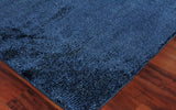 Exquisite Rugs Calla Hand Loomed Bamboo Silk in 2877 Navy Blue 10' x 14' Area Rug
