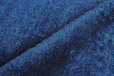 Exquisite Rugs Calla Hand Loomed Bamboo Silk in 2877 Navy Blue 10' x 14' Area Rug