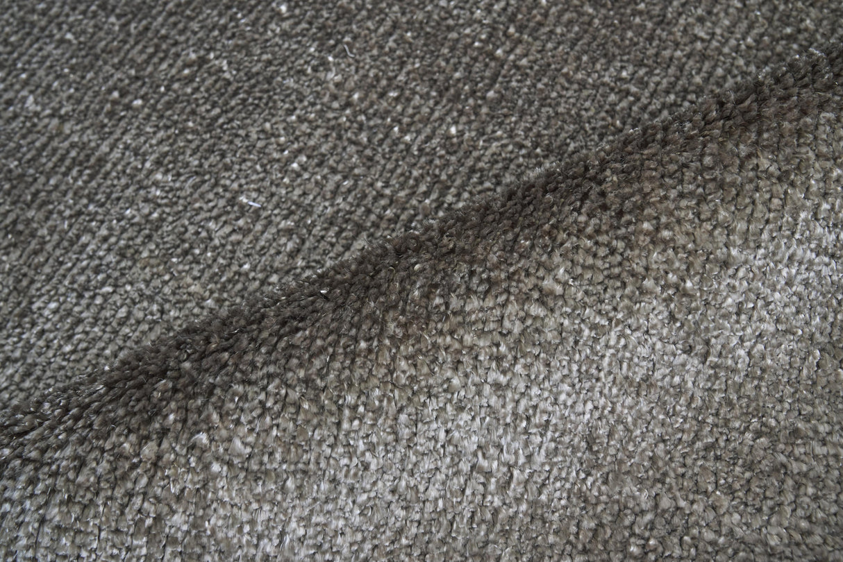 Exquisite Rugs Calla Hand Loomed Bamboo Silk in 2875 Khaki 6' x 9' Area Rug