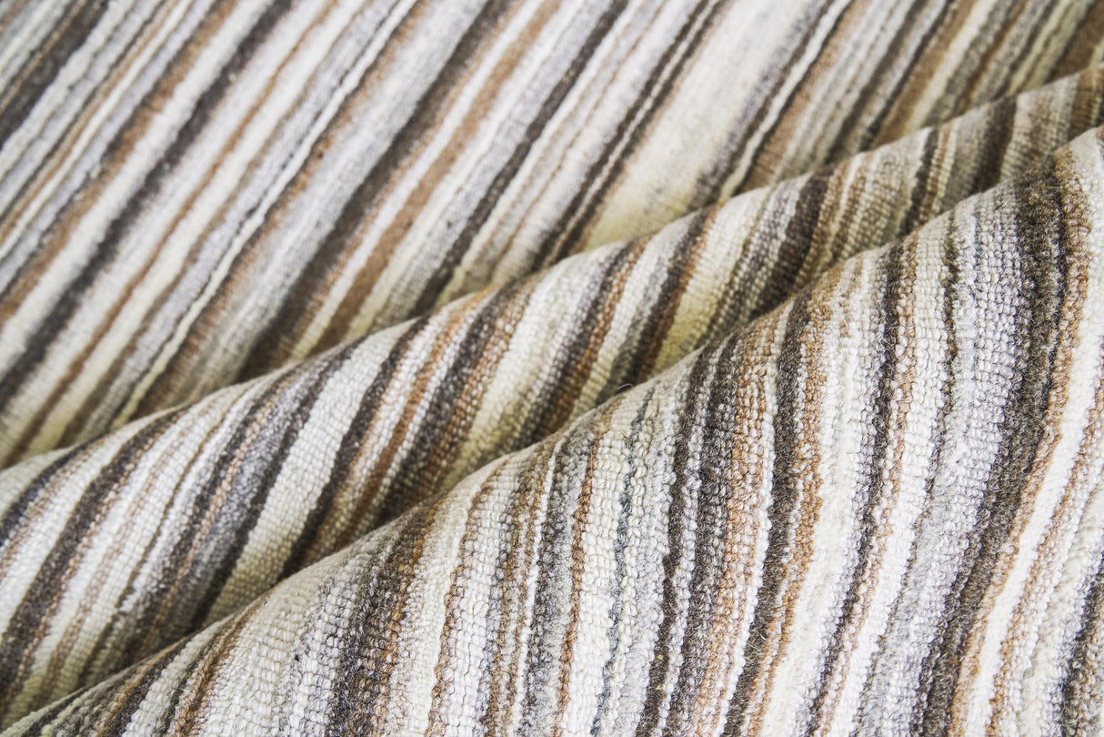 Exquisite Rugs Organica Hand Loomed New Zealand Wool in 2882 Ivory/Gray 9' x 12' Area Rug