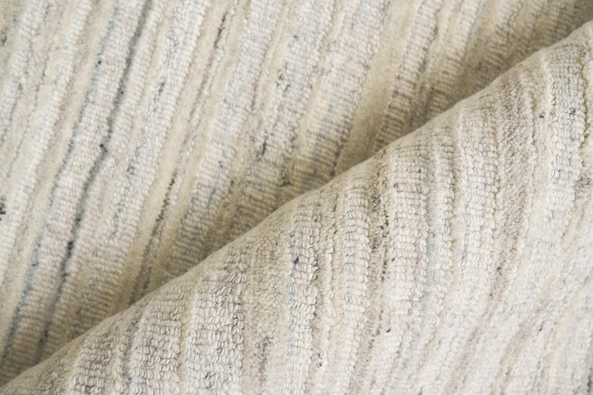 Exquisite Rugs Organica Hand Loomed New Zealand Wool in 2881 Beige/Light Gray 6' x 9' Area Rug