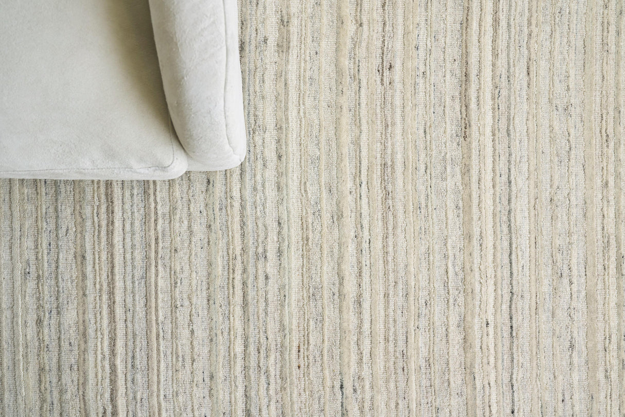 Exquisite Rugs Organica Hand Loomed New Zealand Wool in 2881 Beige/Light Gray 6' x 9' Area Rug