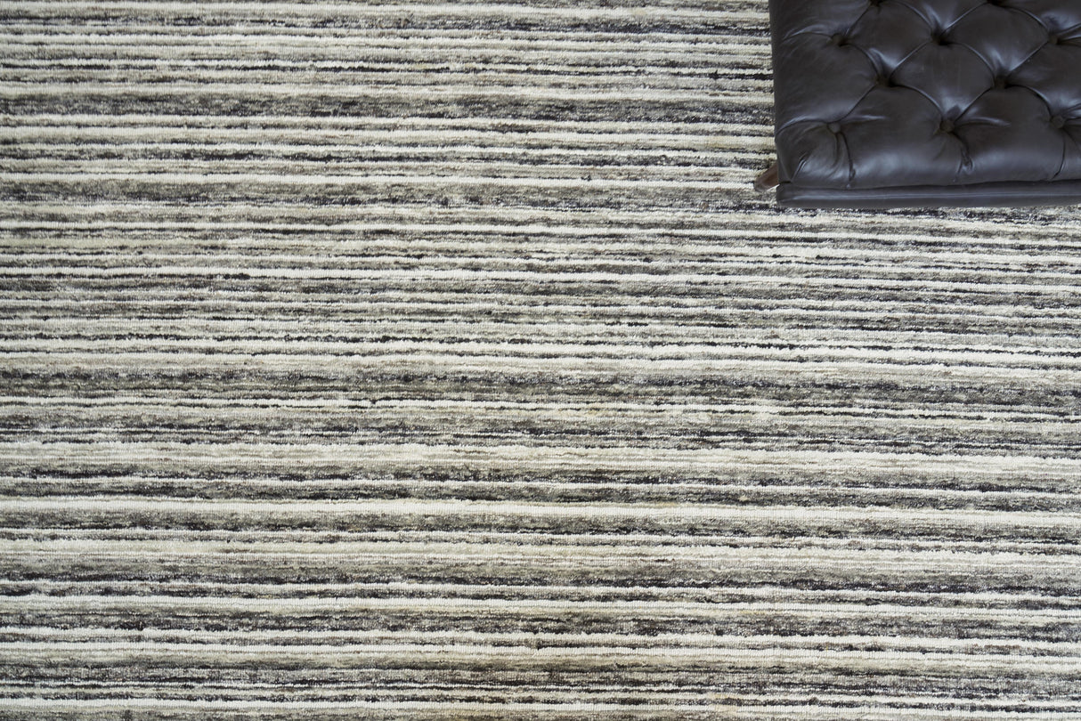 Exquisite Rugs Organica Hand Loomed New Zealand Wool in 2883 Charcoal/Silver 9' x 12' Area Rug