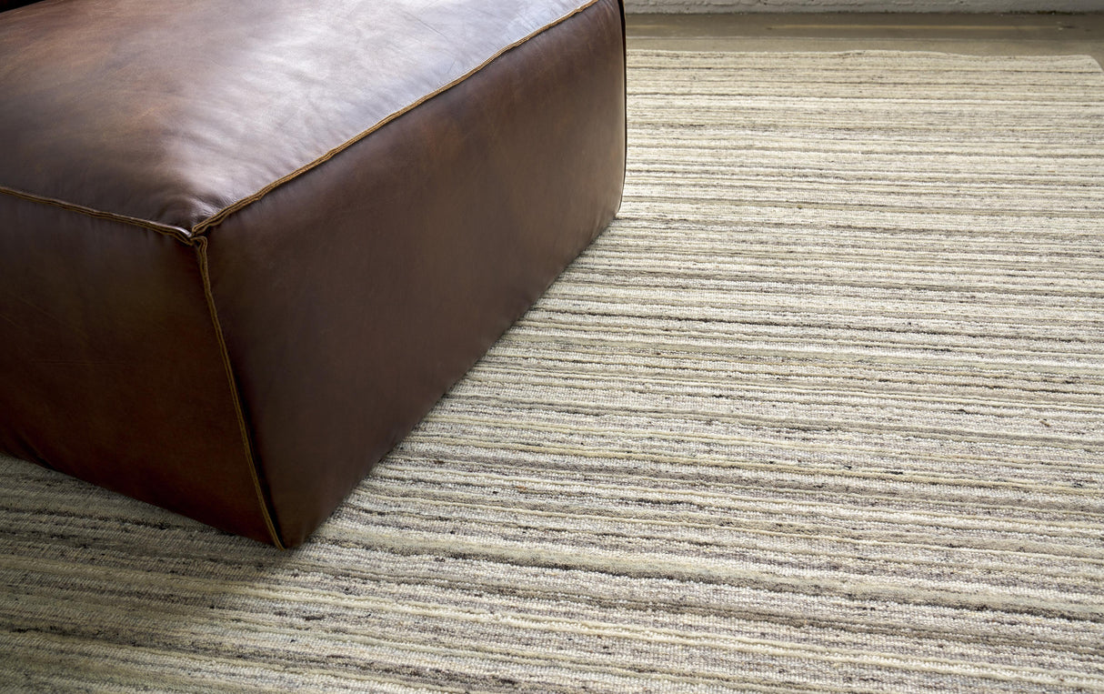 Exquisite Rugs Organica Hand Loomed New Zealand Wool in 2885 Gray/Beige 6' x 9' Area Rug