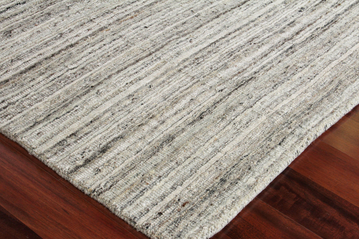 Exquisite Rugs Organica Hand Loomed New Zealand Wool in 2885 Gray/Beige 6' x 9' Area Rug