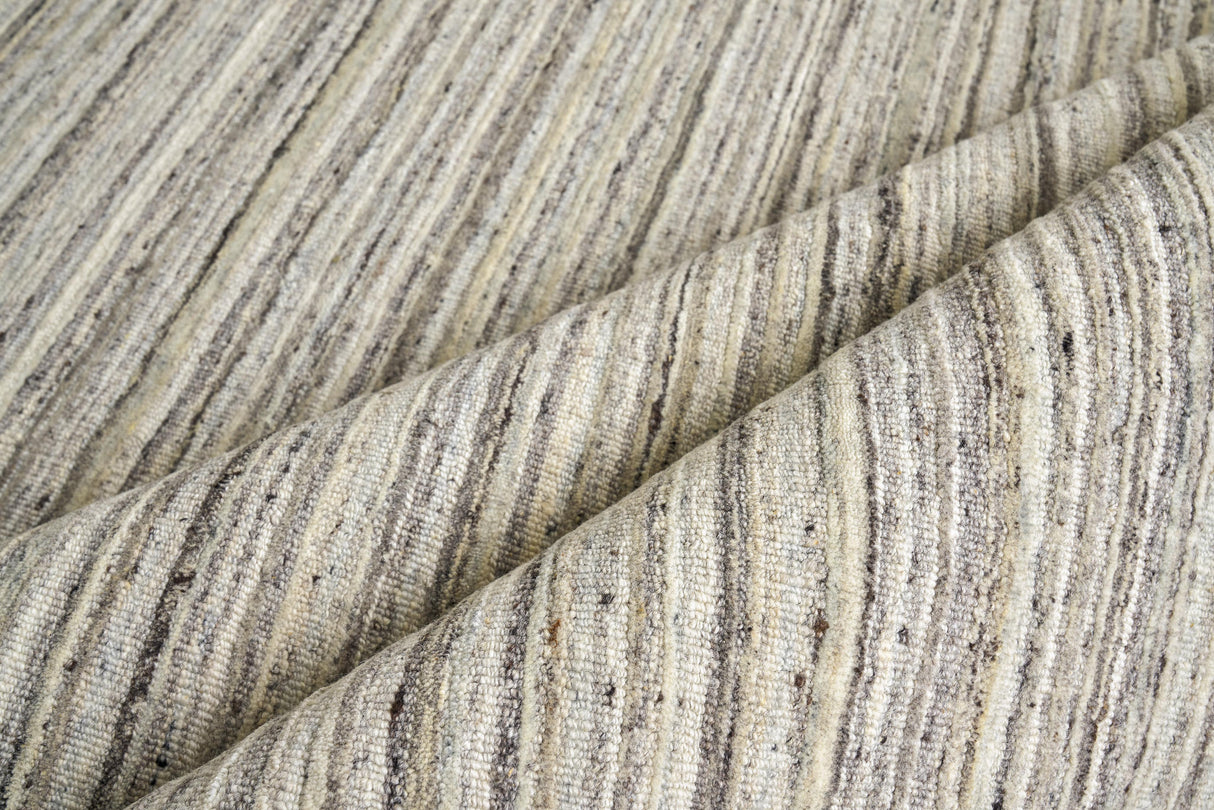 Exquisite Rugs Organica Hand Loomed New Zealand Wool in 2885 Gray/Beige 6' x 9' Area Rug