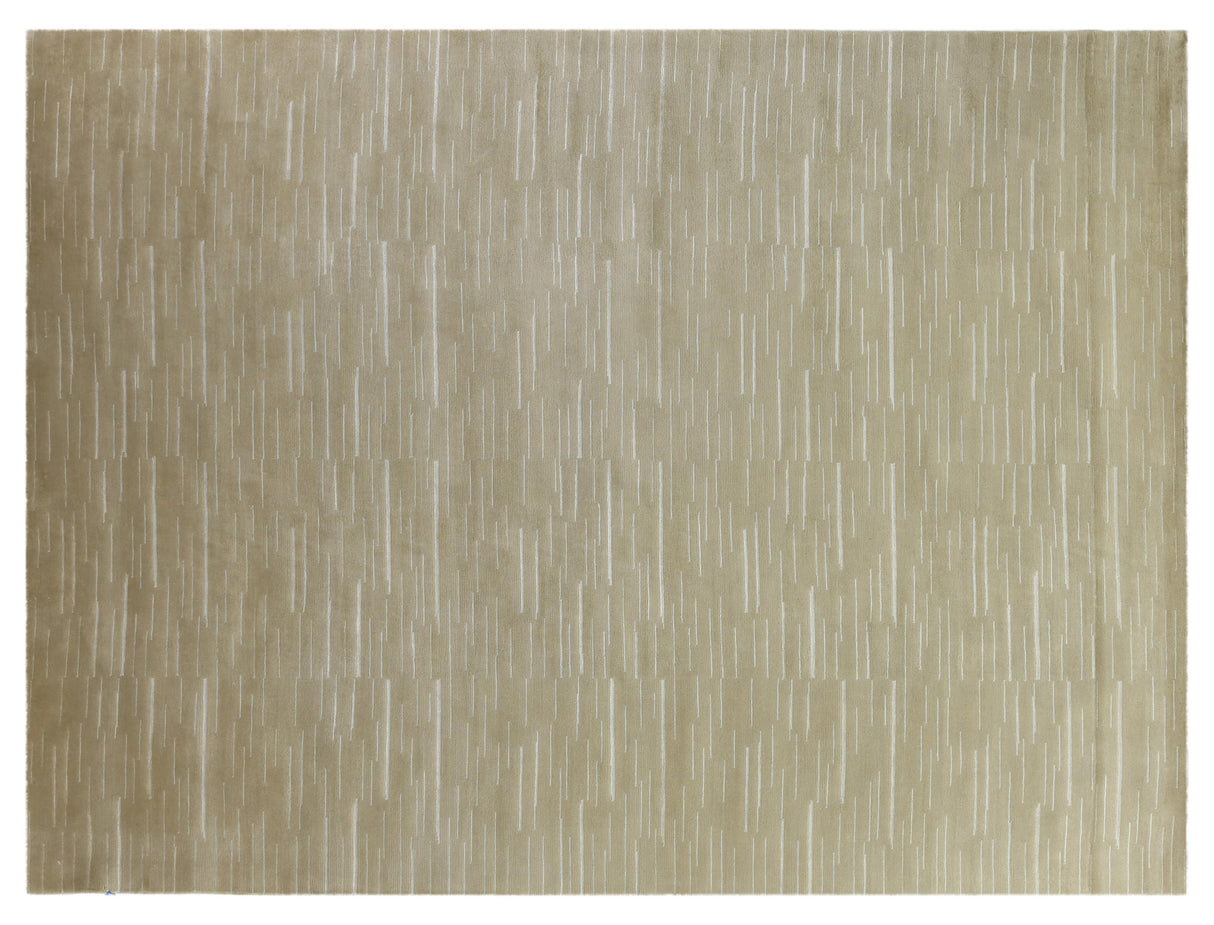 Exquisite Rugs Metro Velvet Hand Knotted Wool/Viscose in 3016 Light Beige 9' x 12' Area Rug