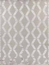 Exquisite Rugs Metro Velvet Hand Knotted Wool/Viscose in 3030 Silver 8' x 10' Area Rug