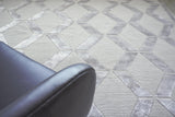 Exquisite Rugs Metro Velvet Hand Knotted Wool/Viscose in 3030 Silver 8' x 10' Area Rug