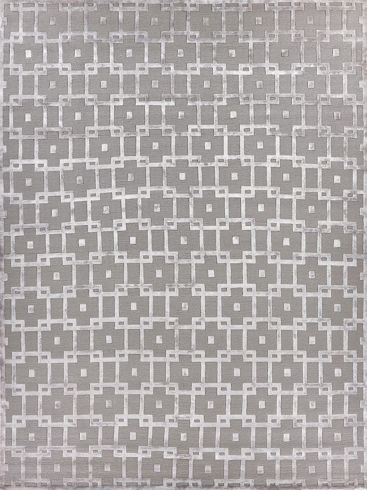 Exquisite Rugs Metro Velvet Hand Knotted Wool/Viscose in 3032 Silver 4' x 6' Area Rug
