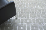 Exquisite Rugs Metro Velvet Hand Knotted Wool/Viscose in 3032 Silver 8' x 10' Area Rug