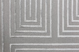 Exquisite Rugs Metro Velvet Hand Knotted Wool/Viscose in 3039 Silver 10' x 14' Area Rug