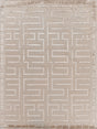 Exquisite Rugs Metro Velvet Hand Knotted Wool/Viscose in 3043 Beige 8' x 10' Area Rug