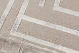 Exquisite Rugs Metro Velvet Hand Knotted Wool/Viscose in 3043 Beige 8' x 10' Area Rug