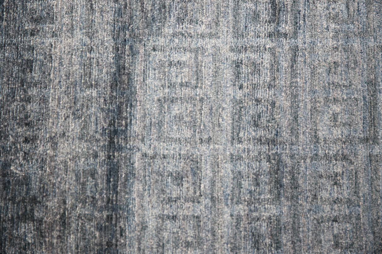Exquisite Rugs Metro Velvet Hand Knotted Wool/Viscose in 3060 Blue 10' x 14' Area Rug