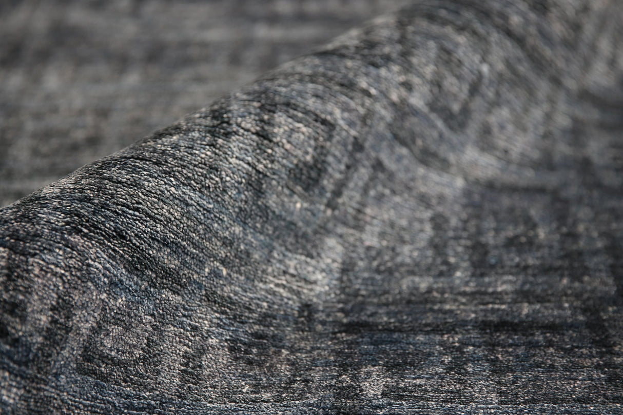 Exquisite Rugs Metro Velvet Hand Knotted Wool/Viscose in 3060 Blue 10' x 14' Area Rug