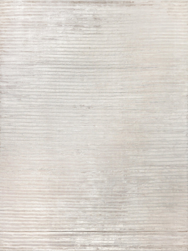 Exquisite Rugs High Low Hand Loomed Viscose in 3081 Silver 9' x 12' Area Rug