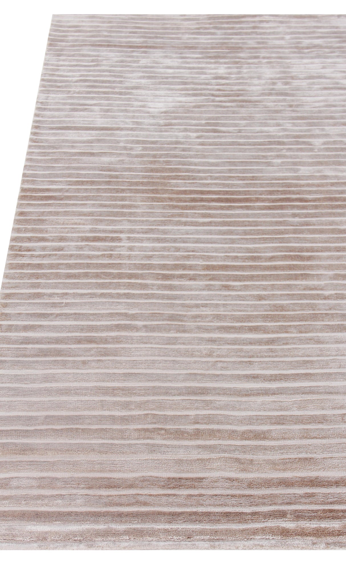 Exquisite Rugs High Low Hand Loomed Viscose in 3087 Beige 10' x 14' Area Rug