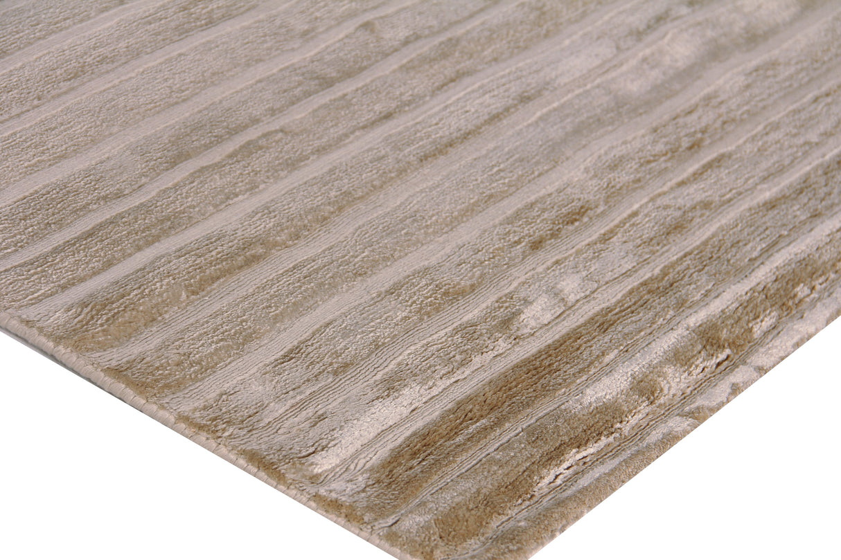 Exquisite Rugs High Low Hand Loomed Viscose in 3087 Beige 10' x 14' Area Rug