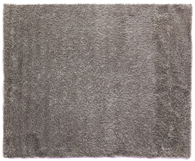 Exquisite Rugs Viscose Shaggy Shag Viscose in 3102 Silver 9' x 12' Area Rug