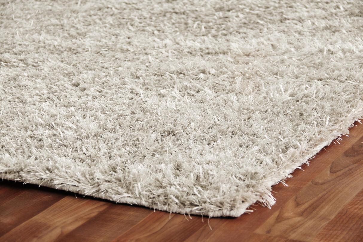 Exquisite Rugs Viscose Shaggy Shag Viscose in 3104 Gray 9' x 12' Area Rug