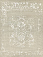 Exquisite Rugs Terras Hand Knotted Wool/Bamboo Silk in 3129 Gray/Platinum 8' x 10' Area Rug