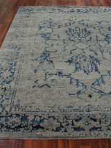 Exquisite Rugs Terras Hand Knotted Wool/Bamboo Silk in 3130 Gray/Blue 8' x 10' Area Rug
