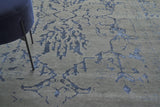 Exquisite Rugs Terras Hand Knotted Wool/Bamboo Silk in 3130 Gray/Blue 8' x 10' Area Rug