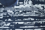 Exquisite Rugs Carrina Hand Knotted Wool/Bamboo Silk in 3135 Navy/Silver 10' x 14' Area Rug