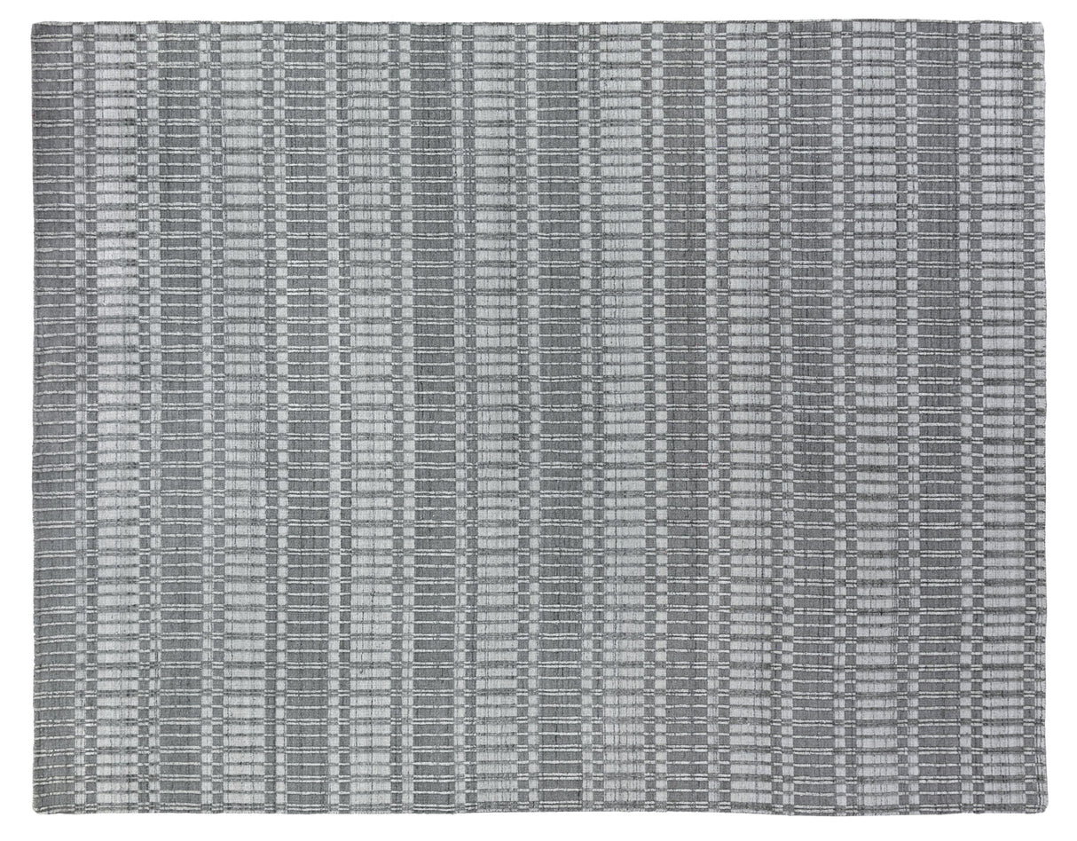 Exquisite Rugs Provident Hand Loomed Wool/Bamboo Silk in 3139 Dark Gray 6' x 9' Area Rug