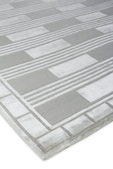 Exquisite Rugs Metro Velvet Hand Knotted Wool/Viscose in 3201 Ivory 4' x 6' Area Rug