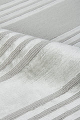 Exquisite Rugs Metro Velvet Hand Knotted Wool/Viscose in 3201 Ivory 9' x 12' Area Rug