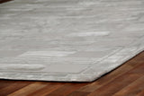 Exquisite Rugs Metro Velvet Hand Knotted Wool/Viscose in 3201 Ivory 6' x 9' Area Rug