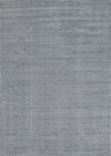 Exquisite Rugs Greek Key Hand Knotted Wool/Viscose in 3207 Blue 9' x 12' Area Rug
