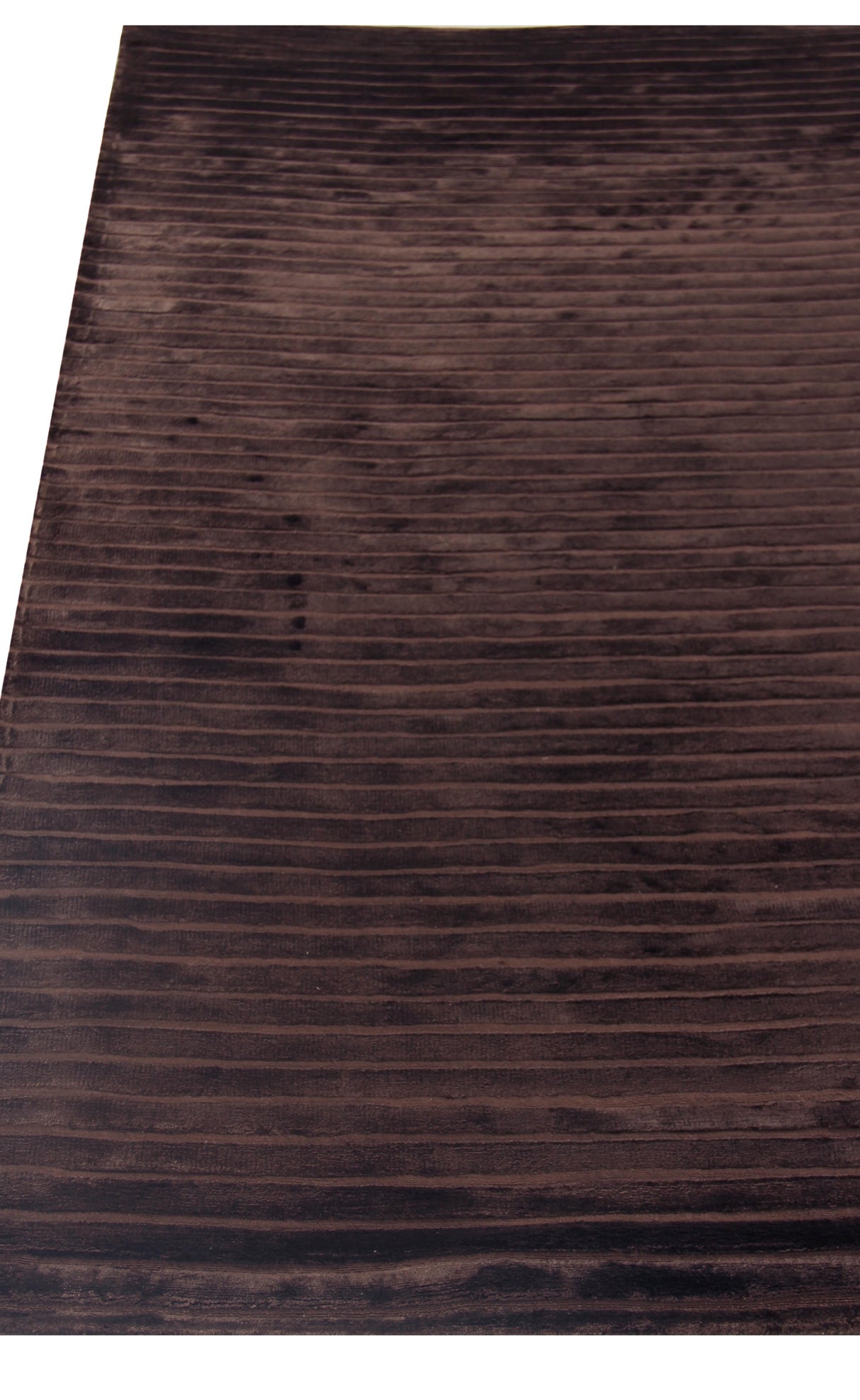 Exquisite Rugs High Low Hand Loomed Viscose in 3229 Chocolate 8' x 10' Area Rug