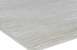 Exquisite Rugs High Low Hand Loomed Viscose in 3230 White 4' x 6' Area Rug