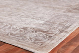 Exquisite Rugs Antique'd Silk Hand Knotted Bamboo Silk in 3284 Beige/Light Brown 10' x 14' Area Rug