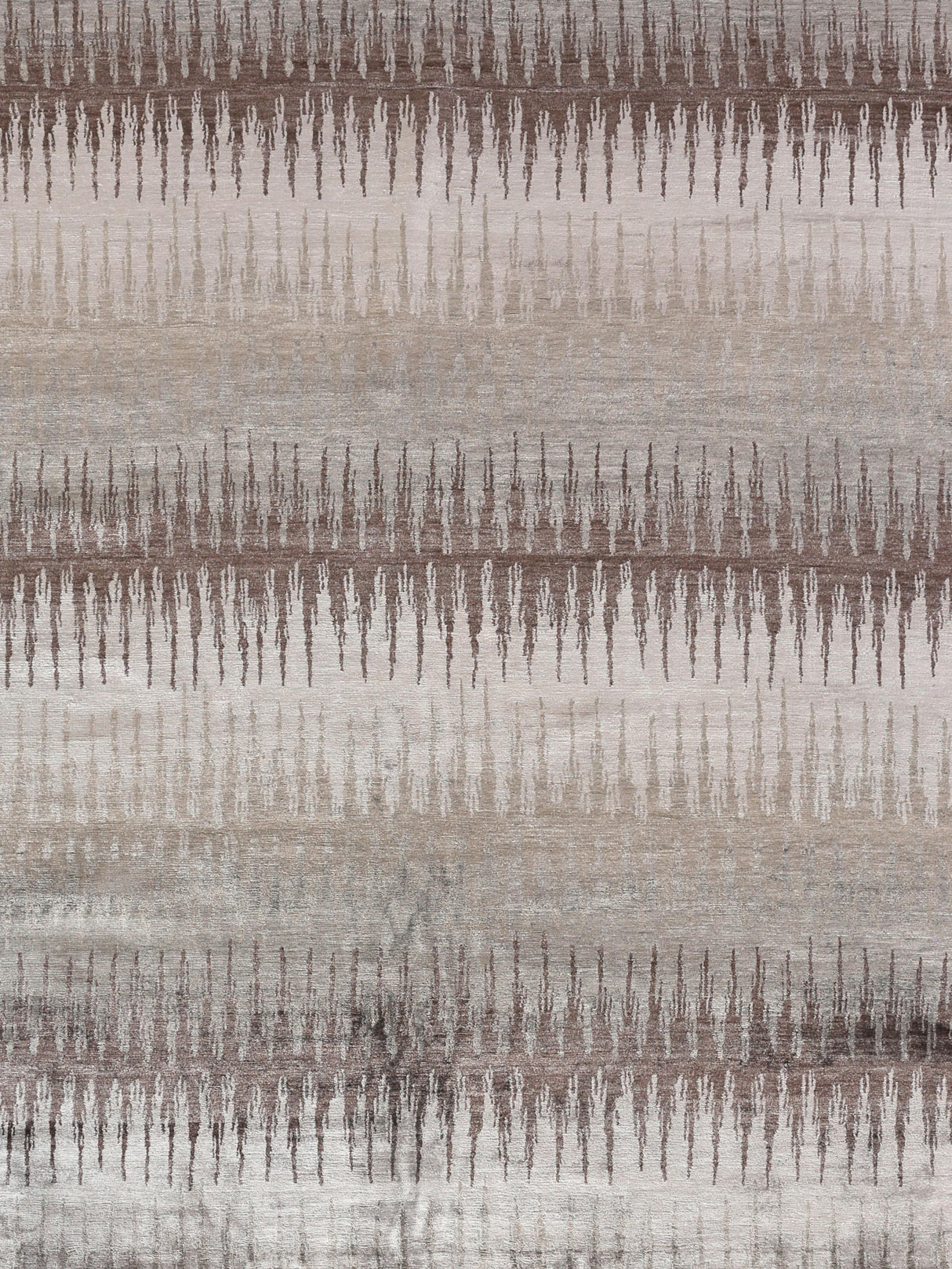Exquisite Rugs Bamboo Silk Hand Knotted Bamboo Silk in 3286 Beige/Gray 6' x 9' Area Rug