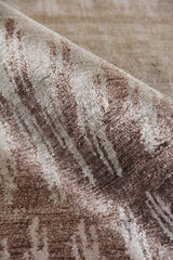 Exquisite Rugs Bamboo Silk Hand Knotted Bamboo Silk in 3286 Beige/Gray 6' x 9' Area Rug