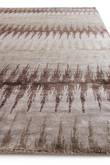 Exquisite Rugs Bamboo Silk Hand Knotted Bamboo Silk in 3286 Beige/Gray 8' x 10' Area Rug