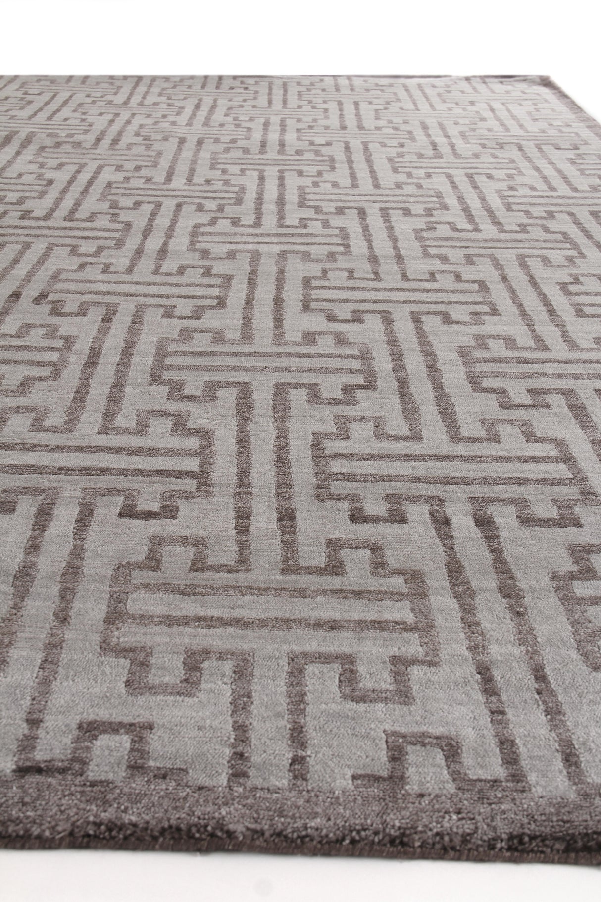 Exquisite Rugs Bamboo Silk Hand Knotted Bamboo Silk in 3289 Brown 6' x 9' Area Rug