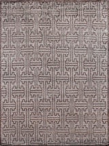 Exquisite Rugs Bamboo Silk Hand Knotted Bamboo Silk in 3289 Brown 6' x 9' Area Rug