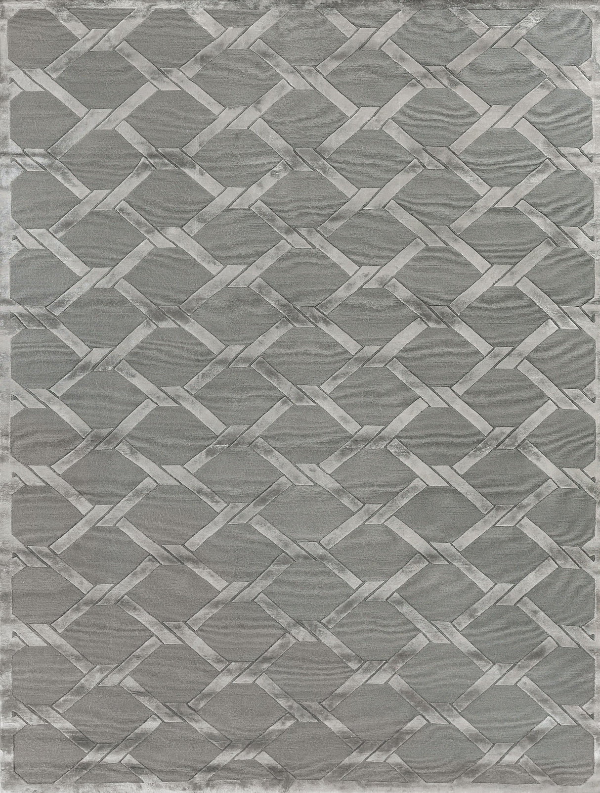 Exquisite Rugs Metro Velvet Hand Knotted Wool/Viscose in 3296 Dark Taupe 9' x 12' Area Rug