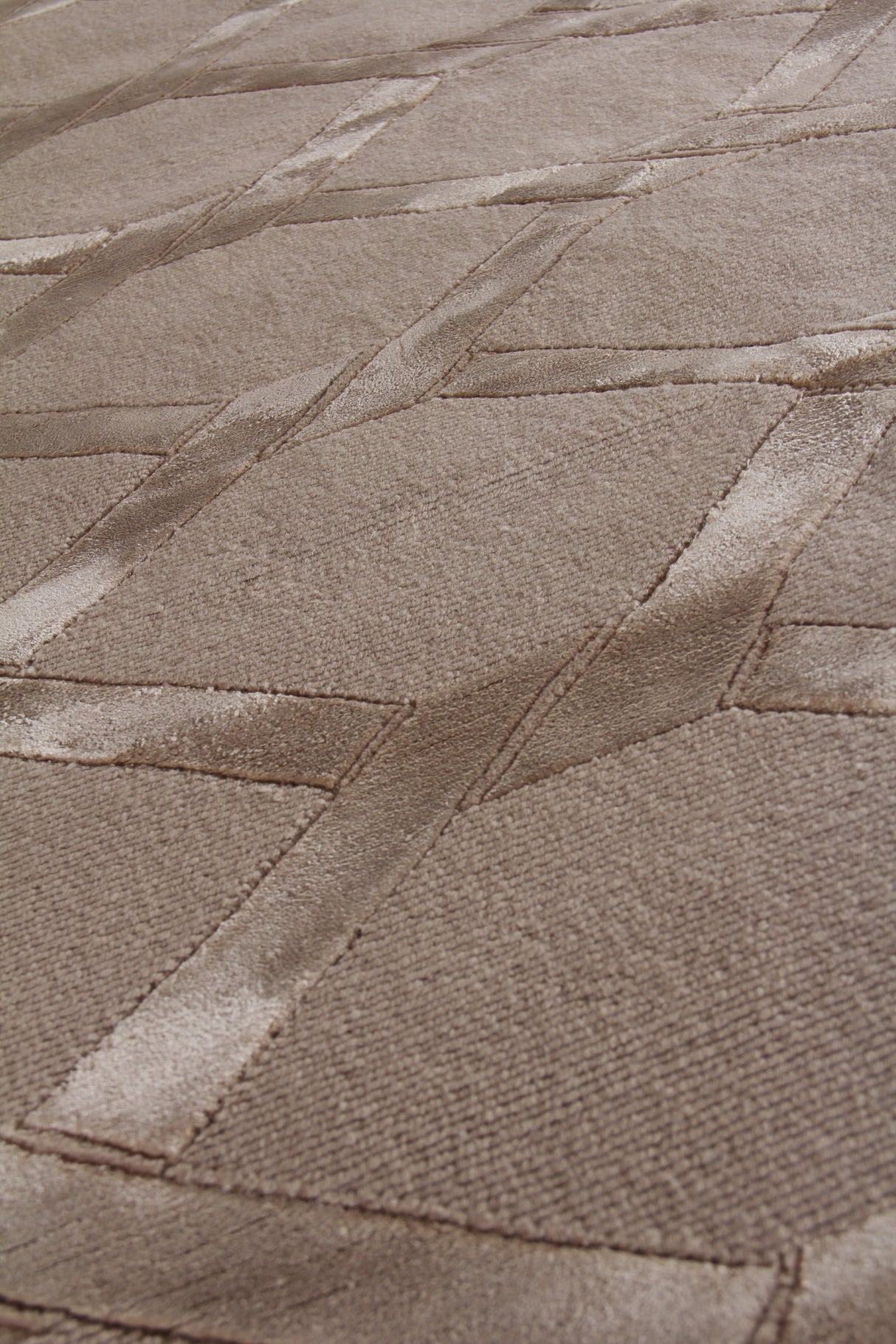 Exquisite Rugs Metro Velvet Hand Knotted Wool/Viscose in 3297 Beige 4' x 6' Area Rug